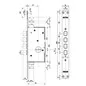MOTTURA 72.130 SERIES 72 THREE-POINT MORTISE DOUBLE-BITTED LOCK 25 MM MOTTURA 72.130 SERIES 72 THREE-POINT MORTISE DOUBLE-BITTED LOCK 25 MM