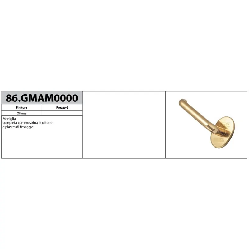 MOTTURA 86.GMAM0000 MANIGLIA COMPLETA PER SERRATURA GOOUT