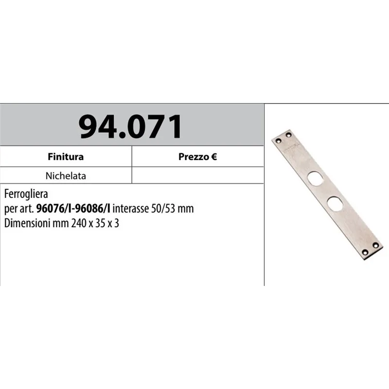 MOTTURA 94.071 FERROGLIERA PER DEVIATORI SERIE 96
