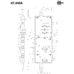 MOTTURA 87.440A LOCK DUAL CYLINDER A AUTOMATIC LOCKING E SBLOCCO DI EMERGENZA SERIE 87