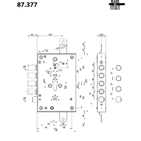 MOTTURA 87.375 LOCK A QUICK RE-ARMING SERIE 87