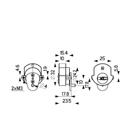 CILINDRO INTERNO DI RICAMBIO MOTTURA PER SERRATURE ELETTRICHE TIPO CISA 50141