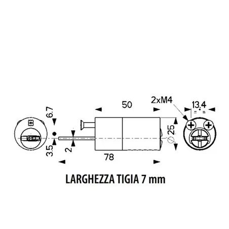 CILINDRO ESTERNO DI RICAMBIO MOTTURA PER SERRATURE ELETTRICHE TIPO CISA
