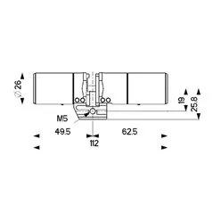 CILINDRO DI RICAMBIO MOTTURA TIPO FICHET VERTIPOINT