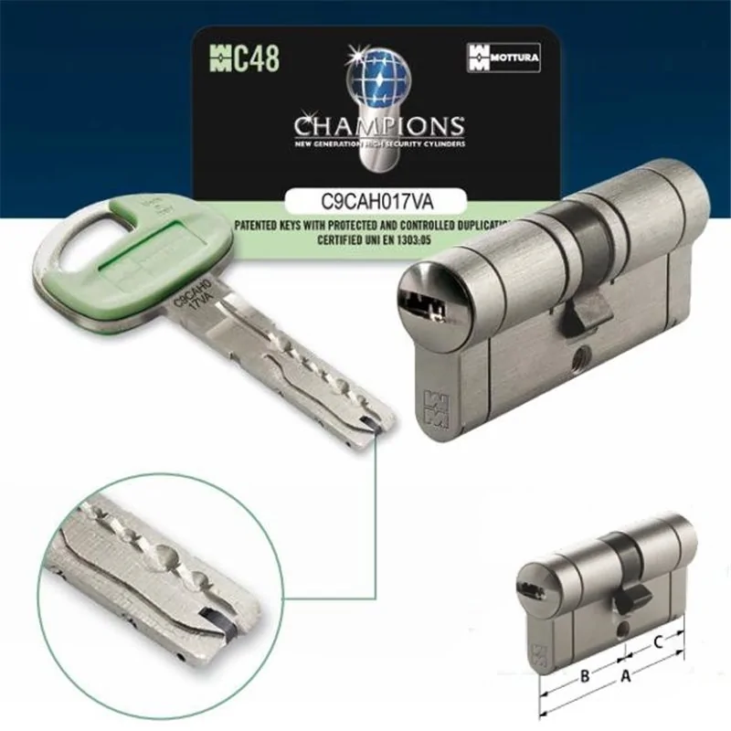 CILINDRO MOTTURA CHAMPIONS C48 CHIAVE/CHIAVE 31/41