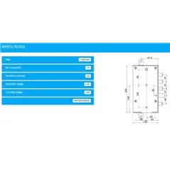 MOTTURA 89597L7 REPLACEMENT LOCK CALABRO' PLURISISTEMA ATTACCHI LATERALI