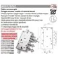 MOTTURA 89597L7 SERRATURA RICAMBIO CALABRO' PLURISISTEMA ATTACCHI LATERALI