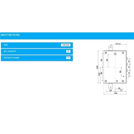 MOTTURA 89371DE7 SERRATURA RICAMBIO DIERRE PER CILINDRO EUROPEO