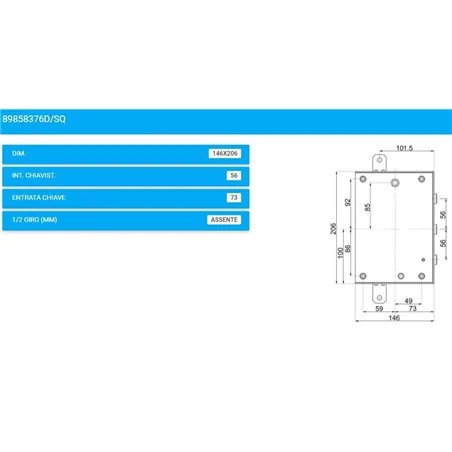 MOTTURA 89858376 SERRATURA RICAMBIO DIERRE CILINDRO EUROPEO