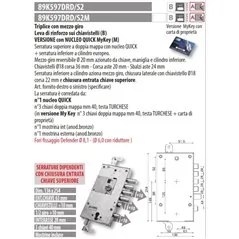 MOTTURA 89K597DR/2 SERRATURA RICAMBIO DIERRE PLURISISTEMA DOPPIA MAPPA PIU' CILINDRO