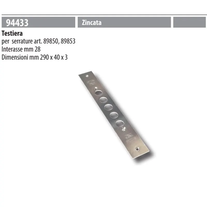 MOTTURA 94.433 TESTIERA PER SERRATURE 89850 E 89853
