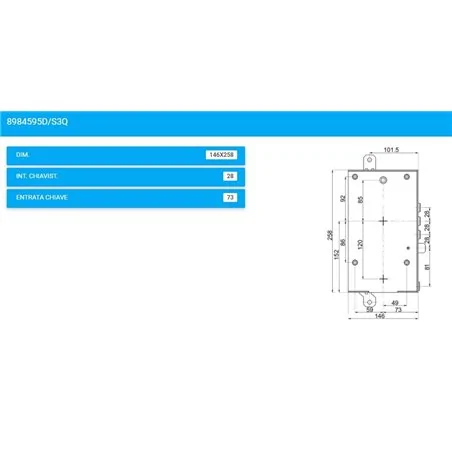 MOTTURA 8984595/3Q SERRATURA RICAMBIO DIERRE DOPPIO CILINDRO AD INGRANAGGI