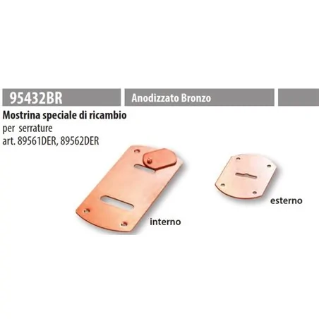 MOTTURA 95.432BR MOSTRINE PER SERRATURE RICAMBIO DIERRE89561DER E 89562DER