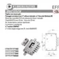 MOTTURA 89N471EF/W SERRATURA RICAMBIO EFFEPI DOPPIA MAPPA NUCLEO COMPACT