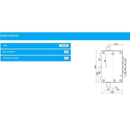 MOTTURA 898371EF SERRATURA RICAMBIO EFFEPI CILINDRO EUROPEO