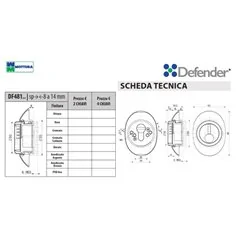DEFENDER MAGNETICO DF481 REGOLABILE A GHIERA MOSTRINA PIENA MOTTURA PER CILINDRI EUROPEI