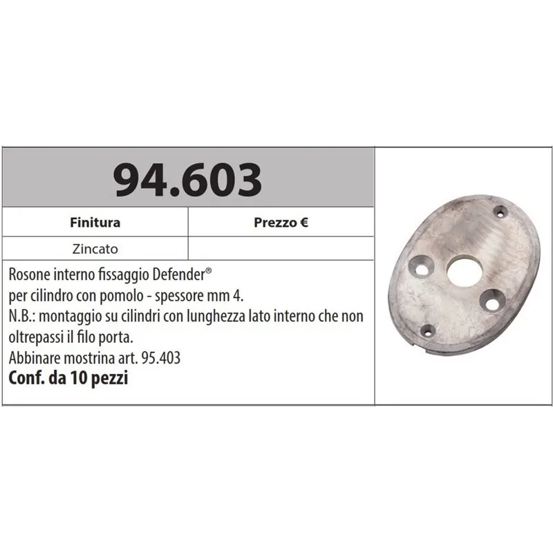 MOTTURA 94.603 ROSONE INTERNO PER CILINDRO CON POMOLO