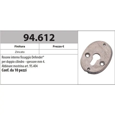 MOTTURA 94.612 ROSONE INTERNO PER CILINDRO CHIAVE CHIAVE