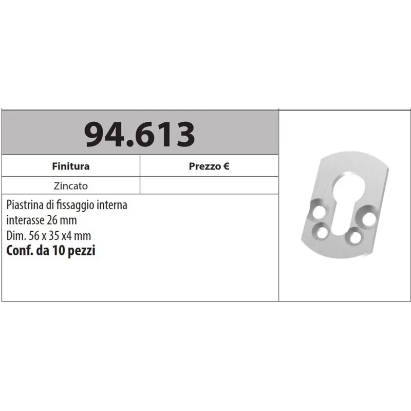 MOTTURA 94.613 PIASTRINA PER FISSAGGIO DEFENDER INTERASSE 26 MM MOTTURA 94.613 PIASTRINA PER FISSAGGIO DEFENDER INTERASSE 26 MM