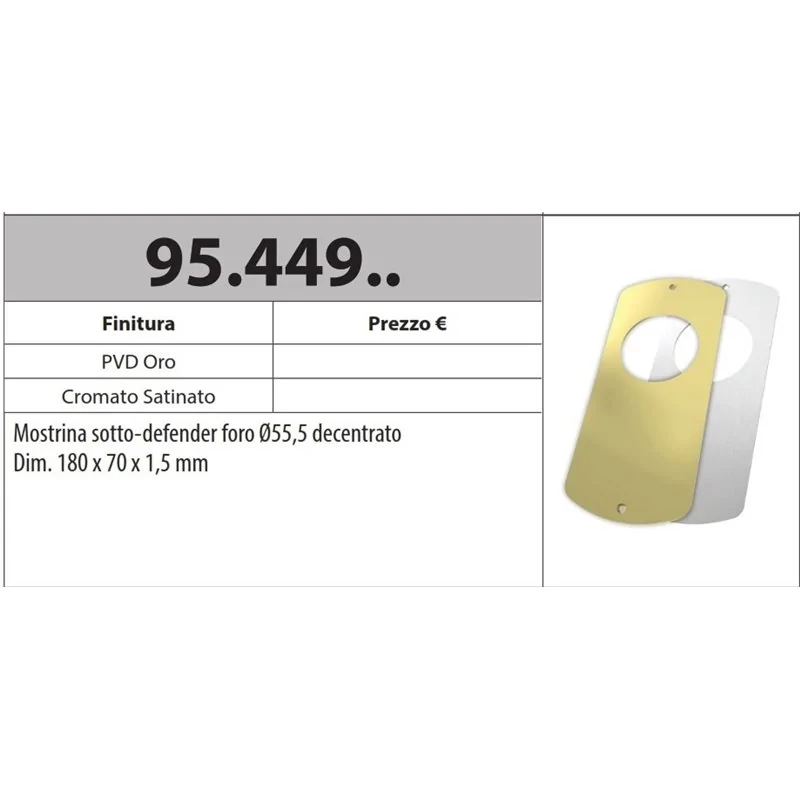 MOTTURA 95.449 MOSTRINA SOTTODEFENDER FORO DECENTRATO Ø55.5