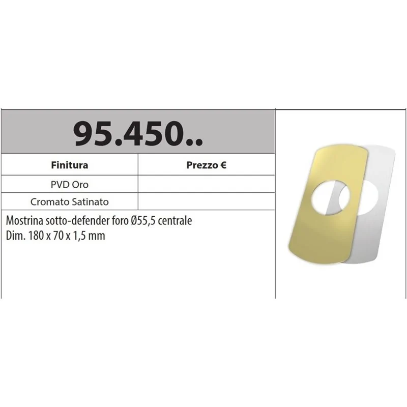 MOTTURA 95.450 MOSTRINA SOTTODEFENDER FORO CENTRALE Ø55.5