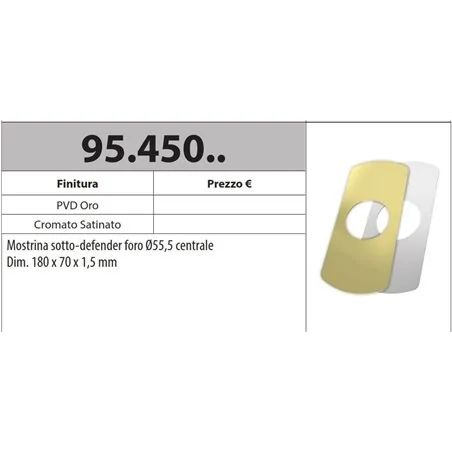 MOTTURA 95.450 MOSTRINA SOTTODEFENDER FORO CENTRALE Ø55.5