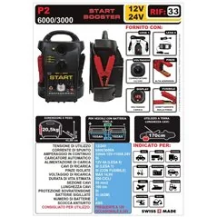 CAR AND TRUCK START BOOSTER START TRUCK P2 6000/3000 12/24V LEMANIA ENERGY