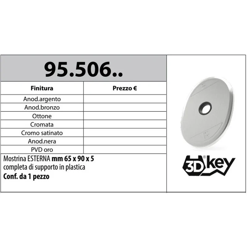 MOTTURA 95.506 MOSTRINA OVALE PER 3DKEY