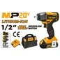 AVVITATORE AD IMPULSI BRUSHLESS 20V CON 2 BATTERIE 2AH ATTACCO 1/2 TOLSEN 87258T"