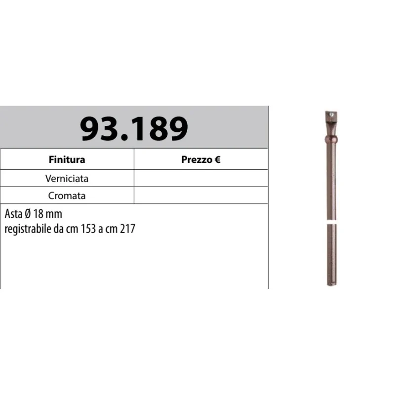 MOTTURA 93.189 ASTA Ø18 PROLUNGATA