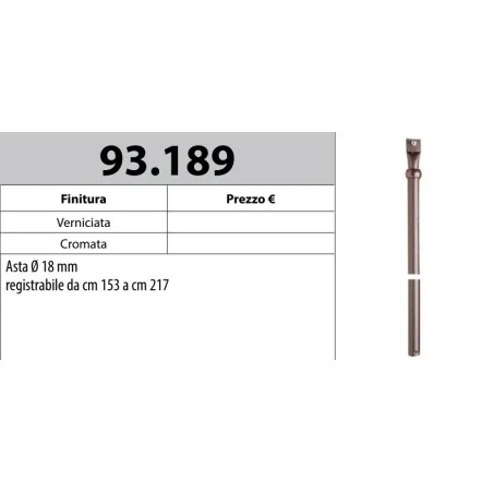 MOTTURA 93.189 ASTA Ø18 PROLUNGATA