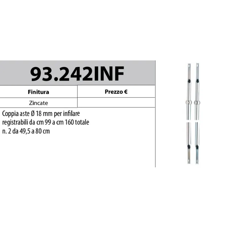 MOTTURA 93.242INF ASTE PER SERRATURE AD INFILARE MOTTURA