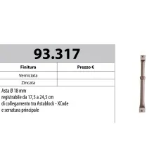 MOTTURA 93.317 ADJUSTABLE BAR FOR ASTABLOCK AND XCODE