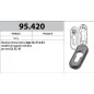 MOTTURA 95.420 MOSTRINA INTERNA ESTERNA PER SERRATURE SERIE 32 - 37 -47 MOTTURA SUPPORTO METALLICO