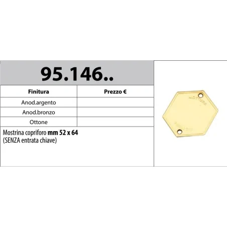 MOTTURA 95.146 MOSTRINA COPRIFORO MOTTURA