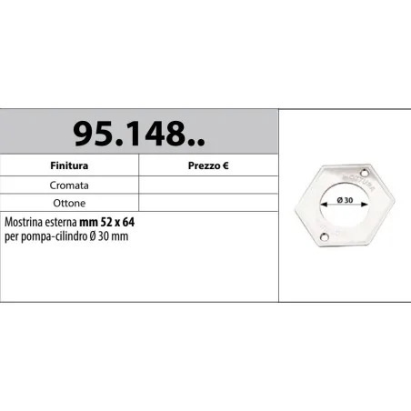 MOTTURA 95.148 MOSTRINA ESTERNA PER POMPA CILINDRO Ø30