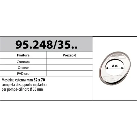 copy of MOTTURA 95.248/N MOSTRINA 52x70 PER POMPA CILINDRO Ã˜34