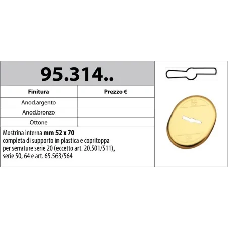 copy of MOTTURA 95.248/N MOSTRINA 52x70 PER POMPA CILINDRO Ã˜34