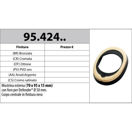 copy of MOTTURA 95.403 MOSTRINA INTERNA PER CILINDRO CON POMOLO MOTTURA