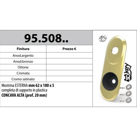 copy of MOTTURA 95.174 MOSTRINA PER SERRATURE A CILINDRO E MANIGLIA MOTTURA SUPPORTO IN PLASTICA