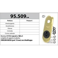 MOTTURA 95.509 MOSTRINA INTERNA PER SERRATURE 3DKEY E MANIGLIA MOTTURA SUPPORTO IN PLASTICA