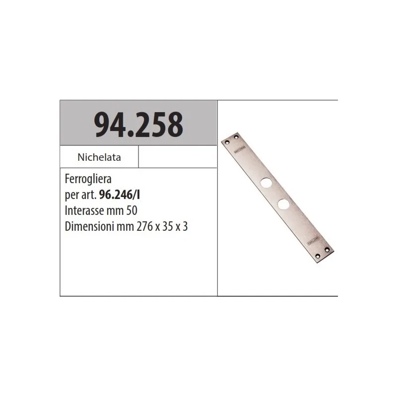 MOTTURA 94.258 FERROGLIERA PER DEVIATORI SERIE 96 MOTTURA 94.258 FERROGLIERA PER DEVIATORI SERIE 96