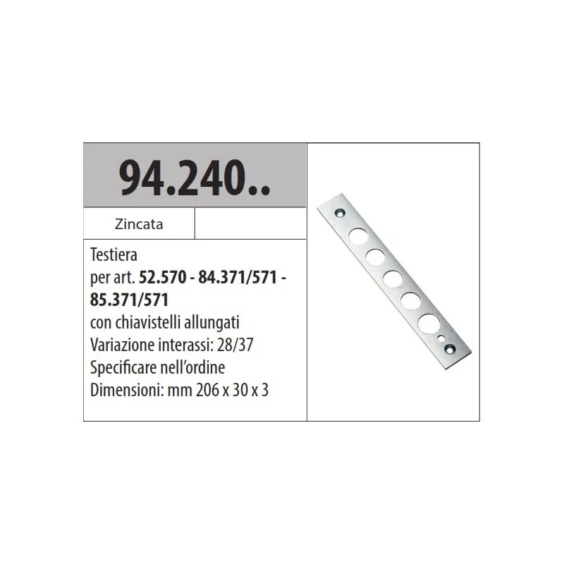 MOTTURA 94.240 FERROGLIERA PER SERRATURE SERIE 52 SERIE 84 SERIE 85 MOTTURA 94.240 FERROGLIERA PER SERRATURE SERIE 52 SERIE 84 SERIE 85