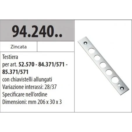 MOTTURA 94.240 FERROGLIERA PER SERRATURE SERIE 52 SERIE 84 SERIE 85
