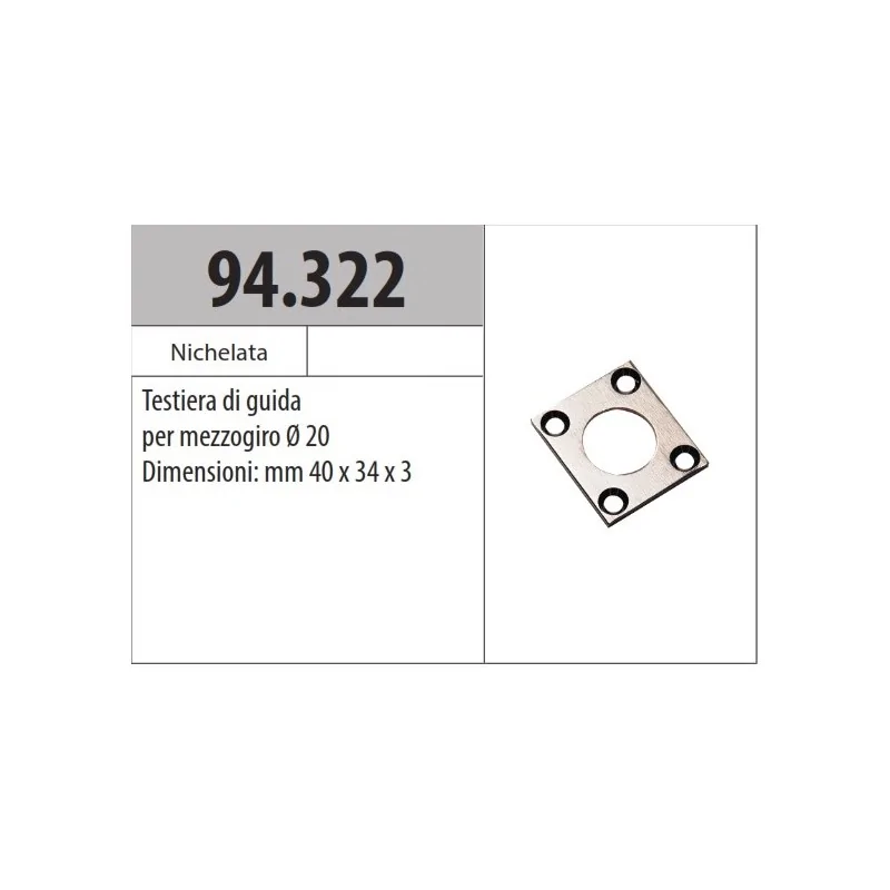 MOTTURA 94.322 TESTIERA DI GUIDA PER MEZZO GIRO Ø20