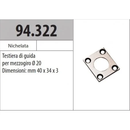 TESTIERA PER MEZZO GIRO Ø20 ART. 94.322