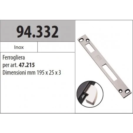 MOTTURA 94.332 FERROGLIERA PER SERRATURE SERIE 47