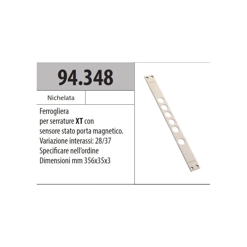 MOTTURA 94.348 FERROGLIERA PER SERRATURE MOTTURA SERIE XT