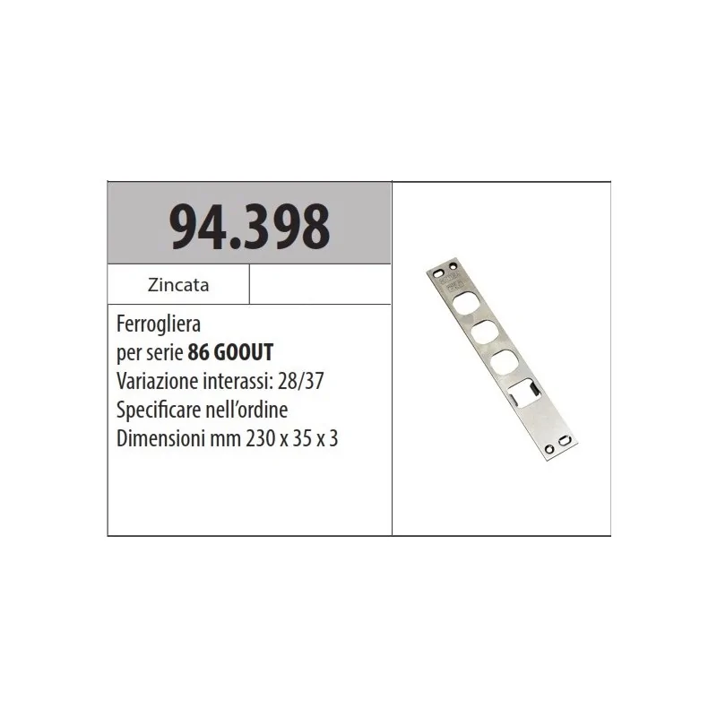 copy of MOTTURA 94.375A FERROGLIERA PER SERRATURE SERIE 87