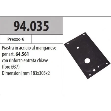 copy of MOTTURA 94.052 PIASTRA AL MANGANESE PER SERRATURE MULTIFUNZIONE MOTTURA 85.574